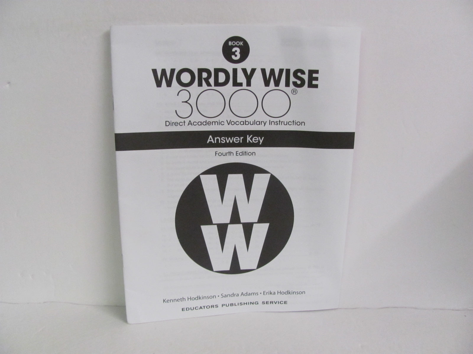 Wordly Wise 3 EPS Answer Key Pre-Owned 3rd Grade Spelling/Vocabulary ...