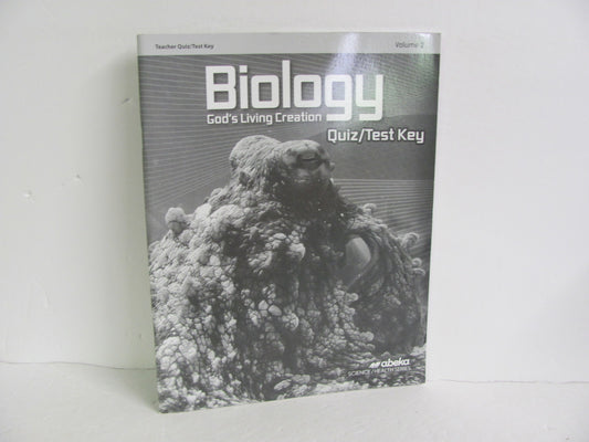 Biology Vol 2 Abeka Quiz/Test Key  Pre-Owned 10th Grade Science Textbooks