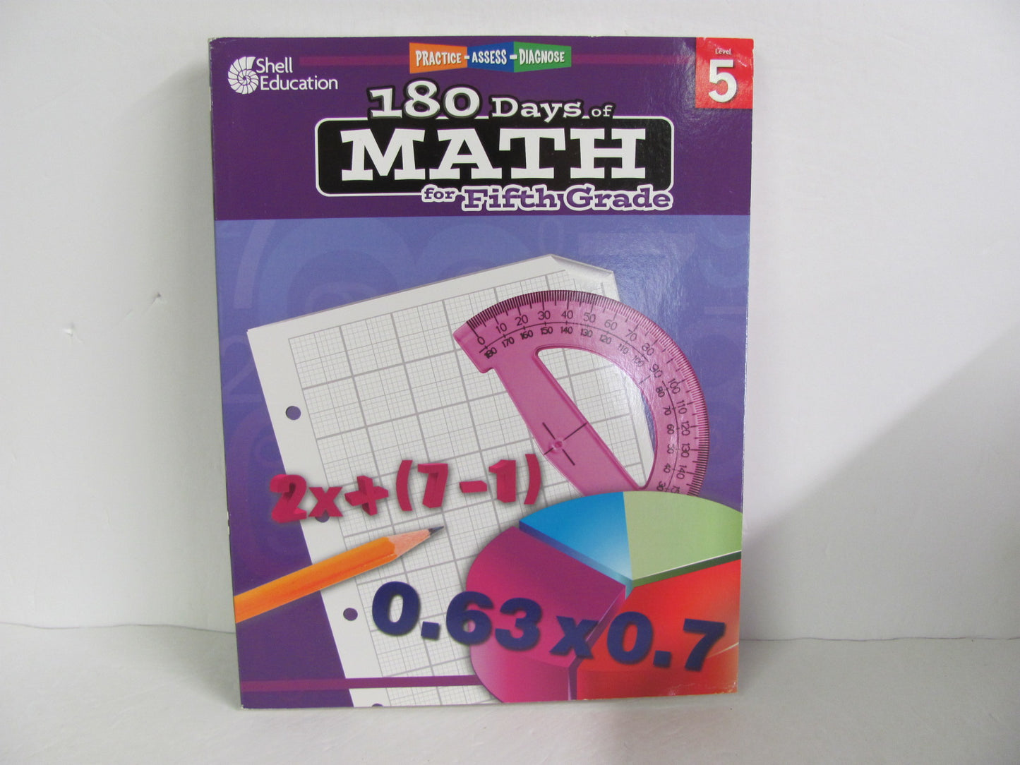 180 Days of Math Shell Edcuational Pre-Owned 5th Grade Math Help Books