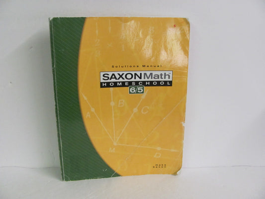 Math 65 Saxon Solutions  Pre-Owned 5th Grade Mathematics Textbooks