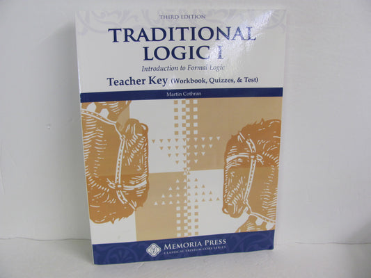 Traditional Logic I Memoria Press Teacher Key  Pre-Owned Cothran Logic Books