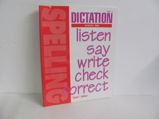 Dictation Resource Book Instructional Reso Pre-Owned Spelling/Vocabulary Books