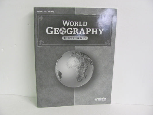 World Geography Abeka Quiz/Test Key  Pre-Owned 9th Grade History Textbooks