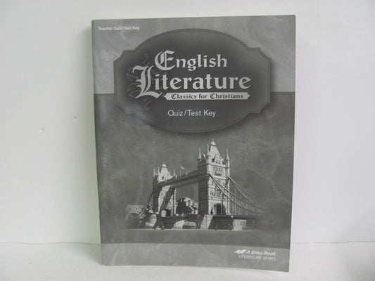 English Literature Abeka Quiz/Test Key  Pre-Owned 12th Grade Reading Textbooks