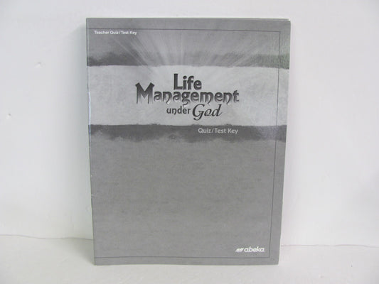 Life Management Under God Abeka Quiz/Test Key  Pre-Owned Bible Textbooks