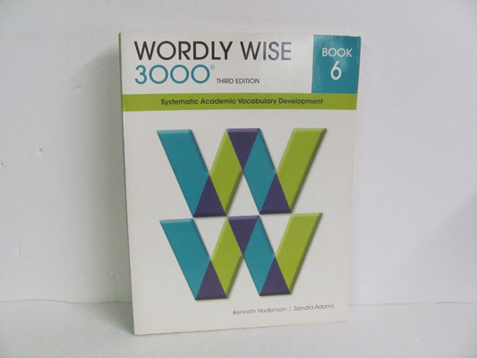 Wordly Wise 6 EPS Student Book Pre-Owned Adams Spelling/Vocabulary Books