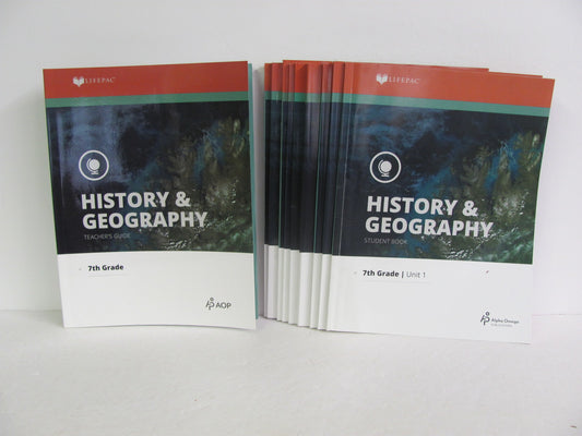 History & Geography Lifepac Set  Pre-Owned 7th Grade History Textbooks