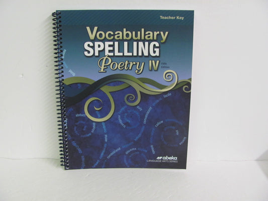 Vocabulary Spelling Poetry IV Abeka 10th Grade Spelling/Vocabulary Books