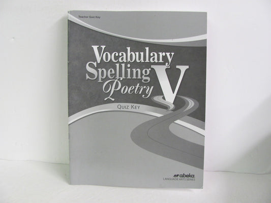 Vocabulary Spelling Poetry V Abeka Quiz Key Pre-Owned Spelling/Vocabulary Books