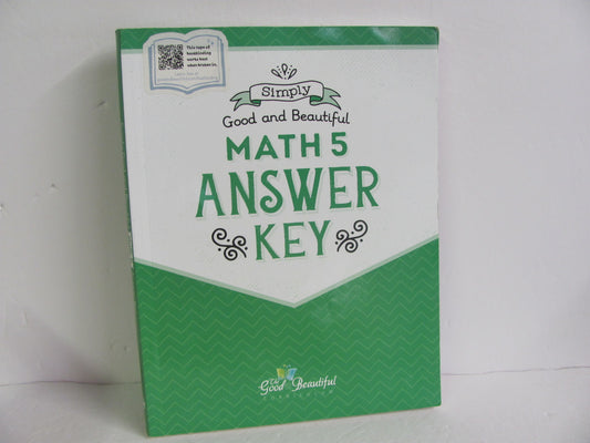 Math 5 Good and the Beautiful Answer Key  Pre-Owned Mathematics Textbooks