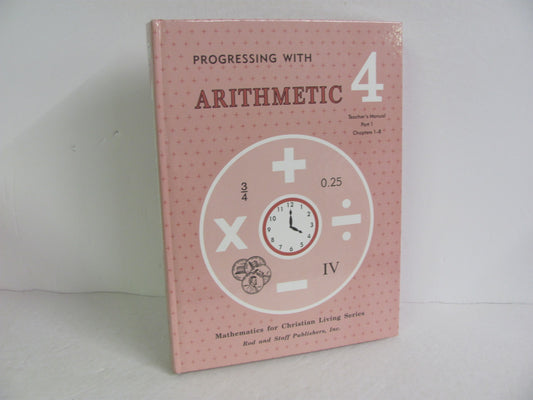 Arithmetic 4 Rod & Staff Teacher Manual  Pre-Owned Mathematics Textbooks