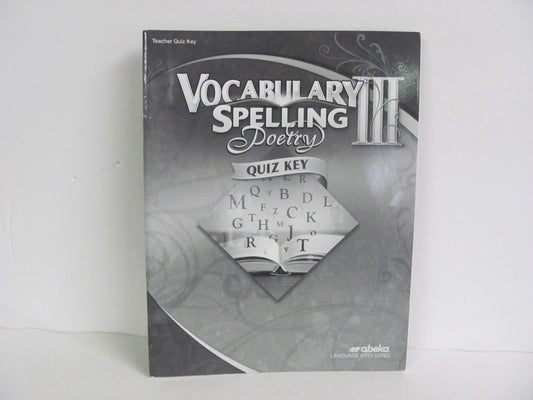 Vocabulary Spelling Poetry III Abeka 9th Grade Spelling/Vocabulary Books