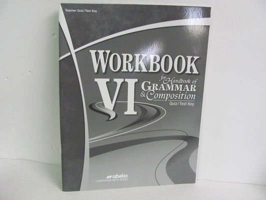 Workbook VI Abeka Quiz/Test Key  Pre-Owned 12th Grade Language Textbooks