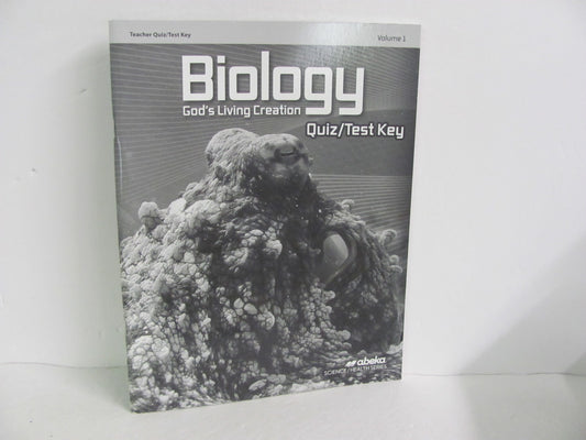 Biology Vol 1 Abeka Quiz/Test Key  Pre-Owned 10th Grade Science Textbooks