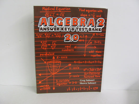 Algebra 2  2.0 Teaching Textbook Answer Key  Pre-Owned Mathematics Textbooks