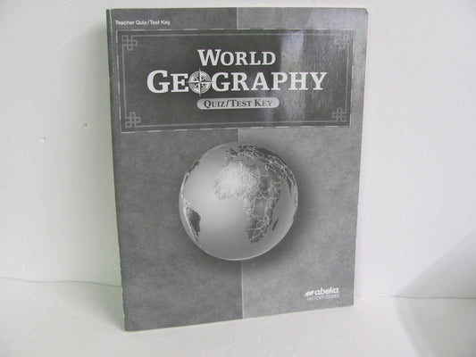 World Geography Abeka Quiz/Test Key  Pre-Owned 9th Grade History Textbooks