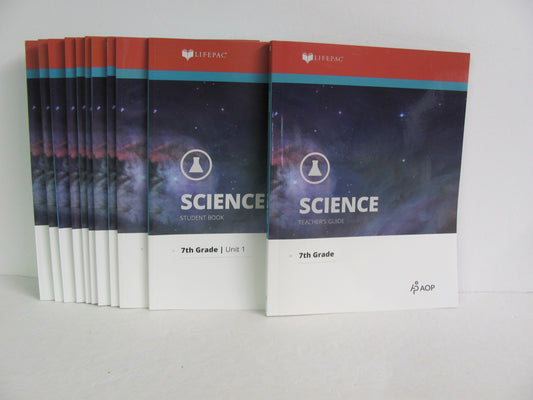 Science 7 Alpha Omega Set  Pre-Owned 7th Grade Science Textbooks