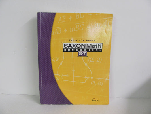 Math 87 Saxon Solutions  Pre-Owned Saxon 7th Grade Mathematics Textbooks