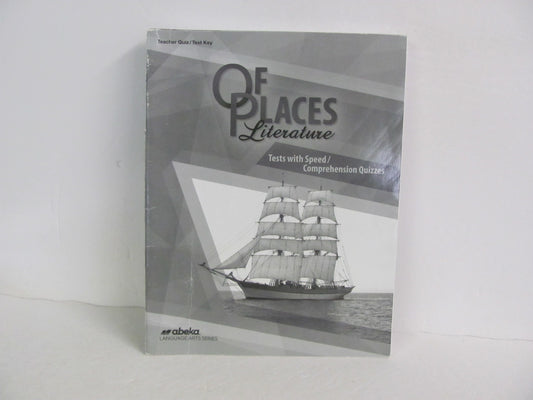 Of Places Literature Abeka Quiz/Test Key  Pre-Owned 8th Grade Reading Textbooks