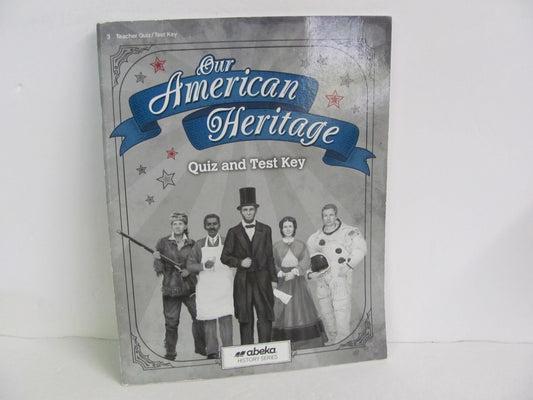 Our American Heritage Abeka Quiz/Test Key  Pre-Owned 3rd Grade History Textbooks