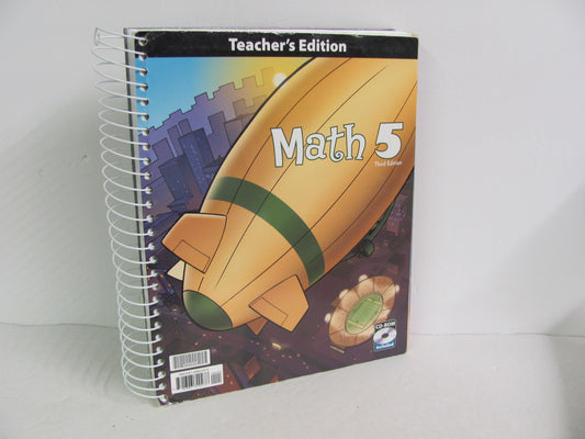 Math 5 BJU Press Teacher Edition  Pre-Owned 5th Grade Mathematics Textbooks