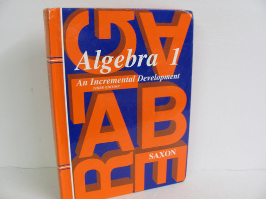 Algebra 1 Saxon Student Book Pre-Owned Saxon High School Mathematics Textbooks