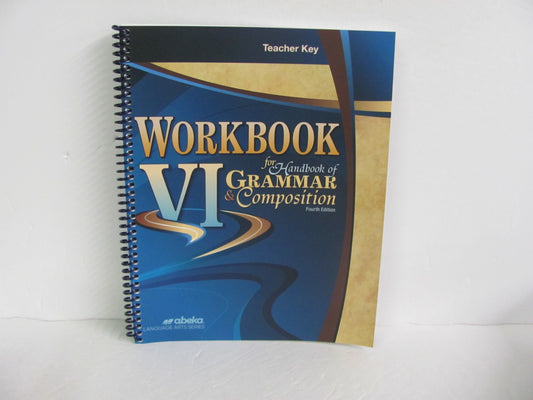 Workbook VI Abeka Teacher Key  Pre-Owned 12th Grade Language Textbooks