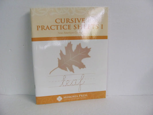 Cursive Practice Memoria Press Workbook  Pre-Owned Elementary Penmanship Books