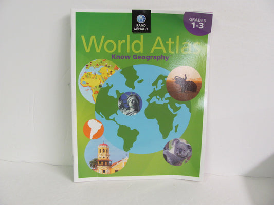 World Atlas Know Geography Rand McNally Pre-Owned Elementary Geography Books