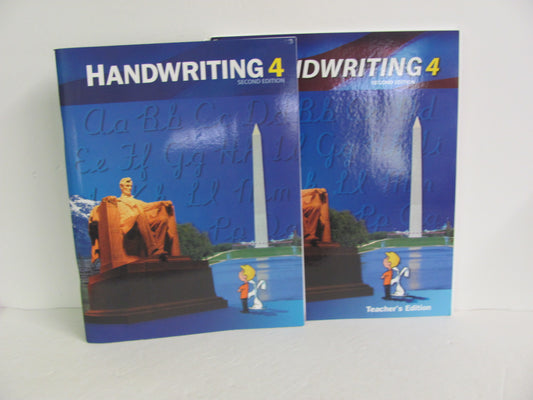 Handwriting 4 BJU Press Set  Pre-Owned 4th Grade Penmanship Books