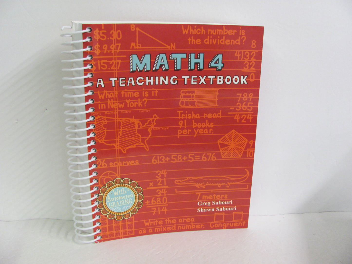 Math 4 Teaching Textbook Student Book Pre-Owned Sabouri Mathematics Textbooks