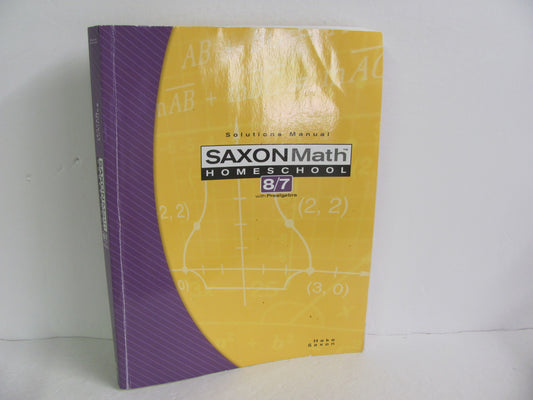 Math 87 Saxon Solution Key Pre-Owned Saxon 7th Grade Mathematics Textbooks