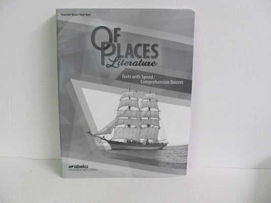 Of Places Literature Abeka Quiz/Test Key  Pre-Owned 8th Grade Reading Textbooks