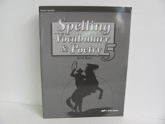 Spelling Vocabulary & Poetry Abeka Test Key Pre-Owned Spelling/Vocabulary Books