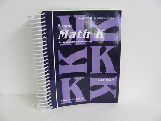 Math K Saxon Teacher Edition  Pre-Owned Kindergarten Mathematics Textbooks