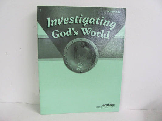 Investigating God's World Abeka Answer Key  Pre-Owned Science Textbooks