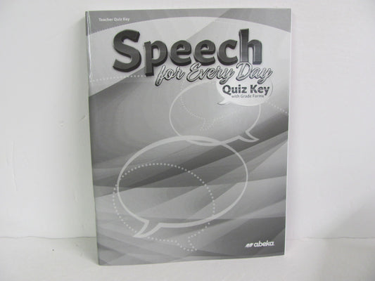 Speech for Every Day Abeka Quiz Key Pre-Owned High School Electives (Books)