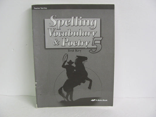 Spelling Vocabulary & Poetry Abeka Test Key Pre-Owned Spelling/Vocabulary Books