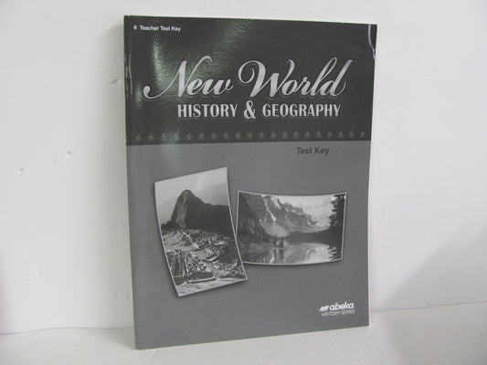 New World Abeka Test Key Pre-Owned 6th Grade History Textbooks