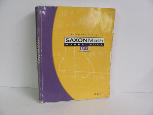 Math 87 Saxon Solution Key Pre-Owned Saxon 7th Grade Mathematics Textbooks