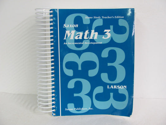 Math 3 Saxon Teacher Edition  Pre-Owned Larson 3rd Grade Mathematics Textbooks