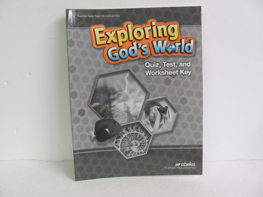 Exploring God's World Abeka Quiz/Test Key  Pre-Owned 3rd Grade Science Textbooks