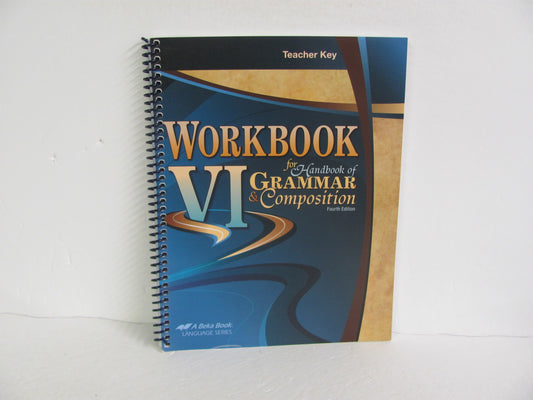 Workbook VI Abeka Teacher Key  Pre-Owned 12th Grade Language Textbooks