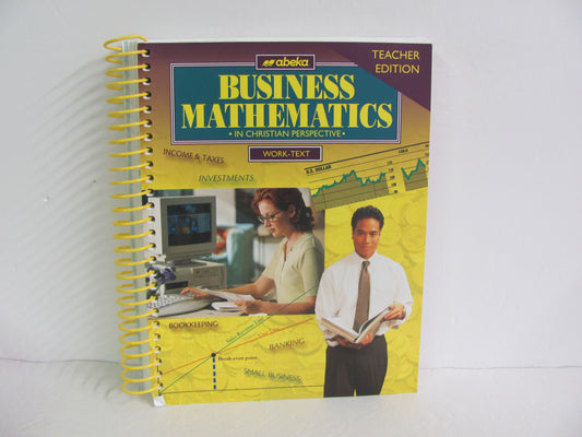 Business Math Abeka Teacher Edition  Pre-Owned High School Mathematics Textbooks