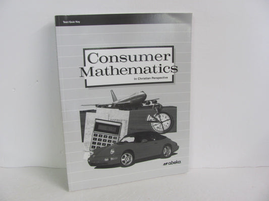 Consumer Mathematics Abeka Test/Quiz Key  Pre-Owned Mathematics Textbooks