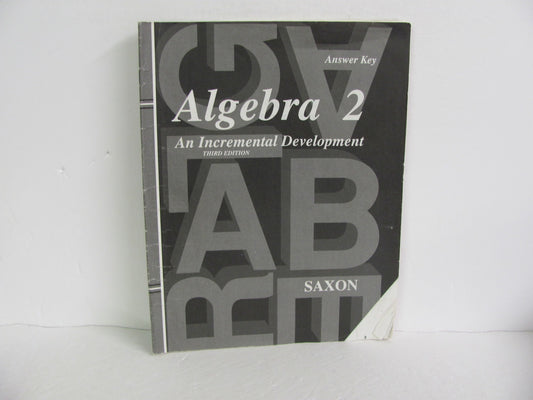 Algebra 2 Saxon Answer Key  Pre-Owned High School Mathematics Textbooks