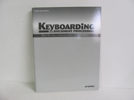 Keyboarding Abeka Quiz/Test Key  Pre-Owned High School Electives (Books)