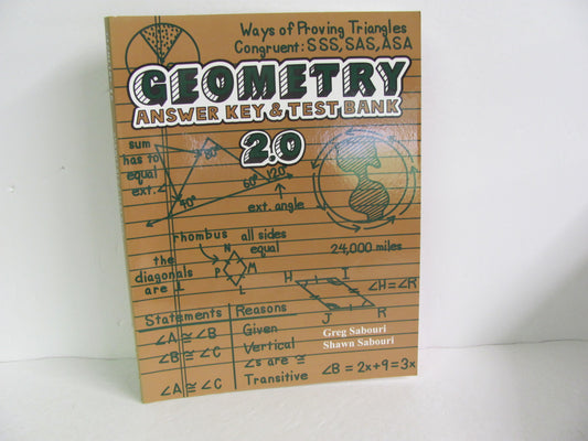 Geometry 2.0 Teaching Textbook Answer Key  Pre-Owned Mathematics Textbooks