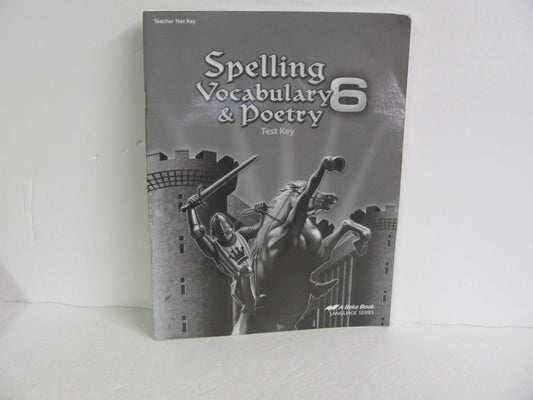 Spelling Vocabulary & Poetry Abeka Test Key Pre-Owned Spelling/Vocabulary Books