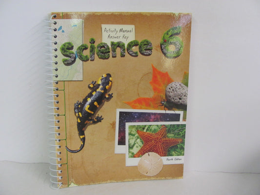 Science 6 BJU Press Activity Key Pre-Owned 6th Grade Science Textbooks